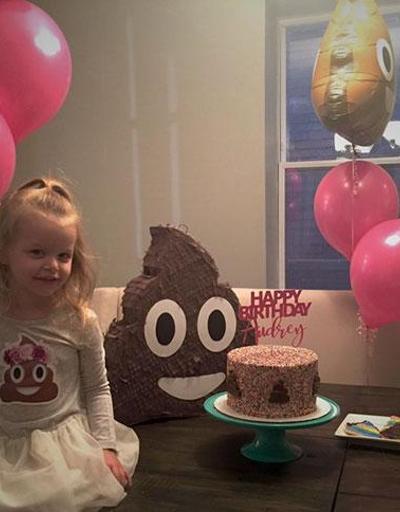3 yaşındaki kız doğum günü partisinde illa kaka teması istedi