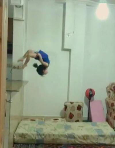 3 yaşındaki akrobat Arat Hosseini internet fenomeni oldu