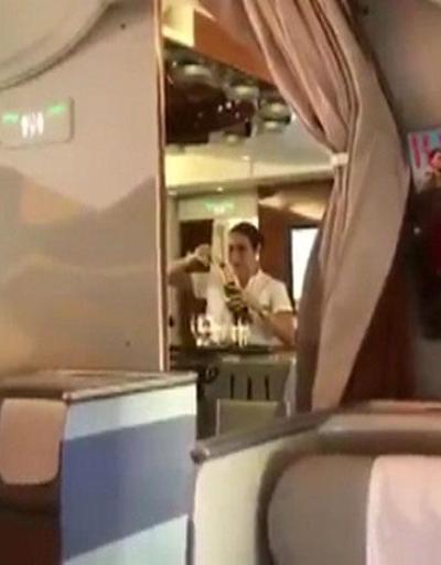 Emirates uçağında şok eden görüntüler