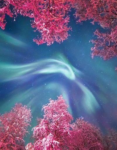 Doğal bir sihir: Rengarenk bir gökyüzünde binlerce yıldız