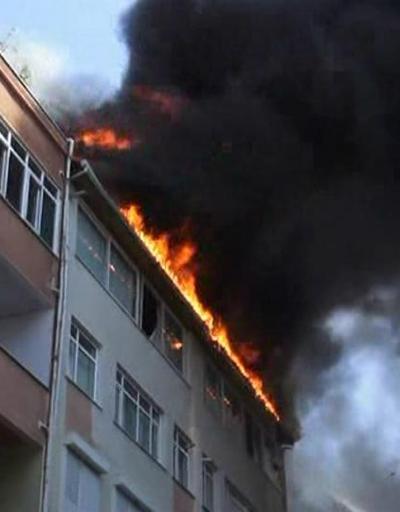 Ataşehirde 7 katlı binada yangın çıktı