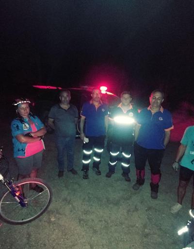 Güver Uçurumunda kaybolan bisikletçileri AFAD 6 saat sonra kurtardı