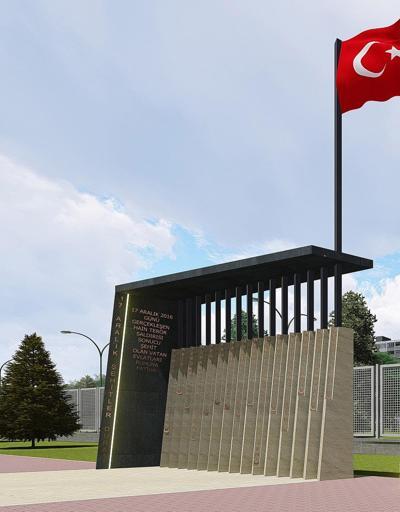 Kayseride 15 şehit Mehmetçik için anıt durak