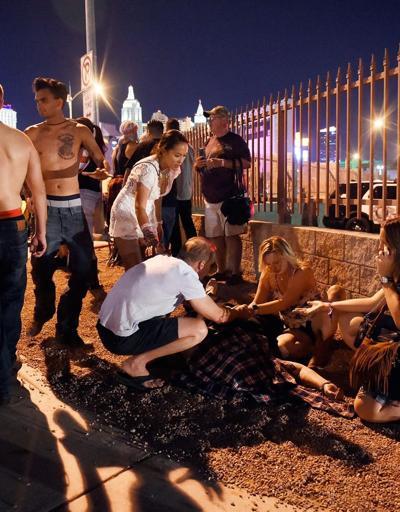 Saldırının gerçekleştiği Las Vegasdan ilk kareler