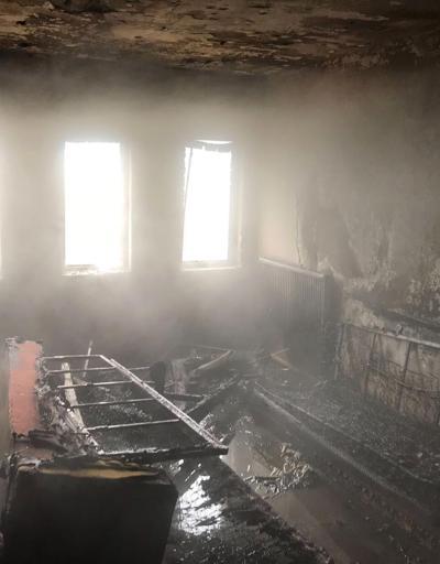 Düzcede yangın paniği, 5 kişilik aile hastaneye kaldırıldı