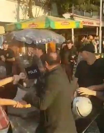 Hopada polisin müdahale ettiği protestoculardan 1i tutuklandı