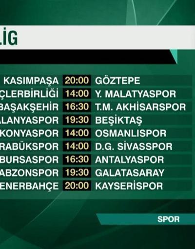 Süper Ligde 10. hafta programı