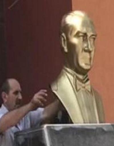Atatürk heykelini kıran şüpheli şizofreni hastası çıktı