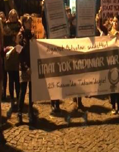Beşiktaş Müftülüğü önünde kadın eylemi