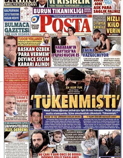 19 Aralık 2017 - Gazetelerin birinci sayfaları