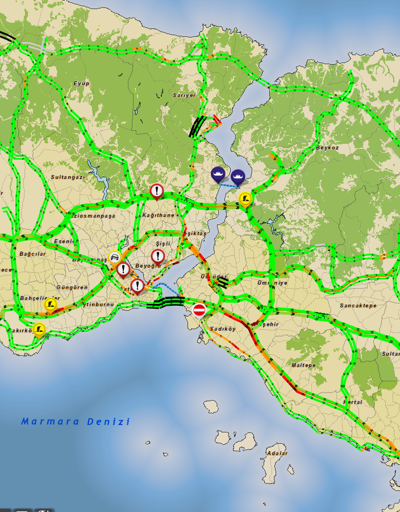 Yılın son gününde İstanbulda trafik durumu