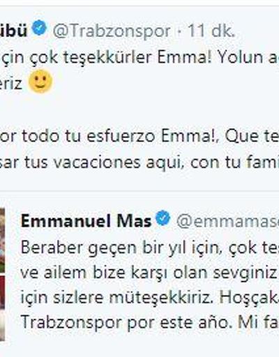 Trabzonspor, Masa twitterdan teşekkür etti