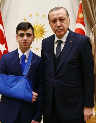 Erdoğan Kudüs direnişinin sembolü Cüneydi ile bir araya geldi