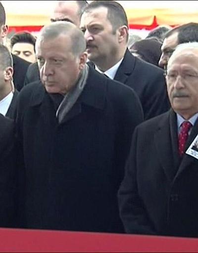 Erdoğan ve Kılıçdaroğlu şehidin cenazesinde yan yana geldi