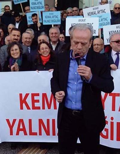 Avukatlardan meslektaşları Kemal Aytaça destek eylemi