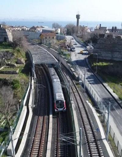 Halkalı - Sirkeci tren hattının son hali havadan görüntülendi