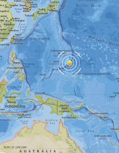 ABDnin Guam Adası yakınlarında şiddetli deprem