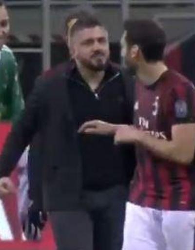 Gattuso, Hakan Çalhanoğlunun üzerine yürüdü