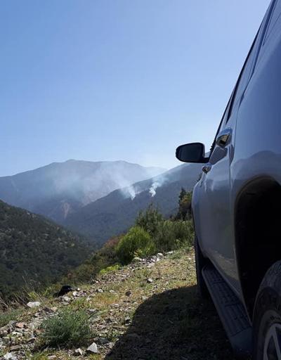 PKKlı teröristler ormanı ateşe verdi