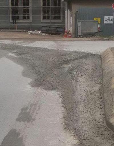 Yola beton döken firmaya 9 bin lira ceza