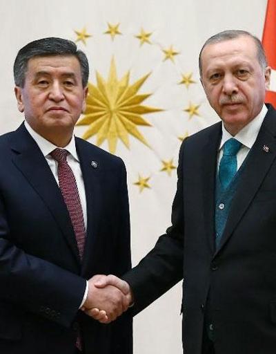 Cumhurbaşkanı Erdoğan Kırgızistan Cumhurbaşkanı Sooranbay Ceebekovu ağırladı