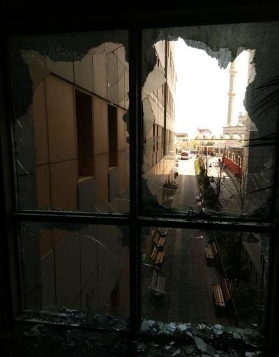 Yanan Taksim Eğitim Araştırma Hastanesinin içinden fotoğraflar
