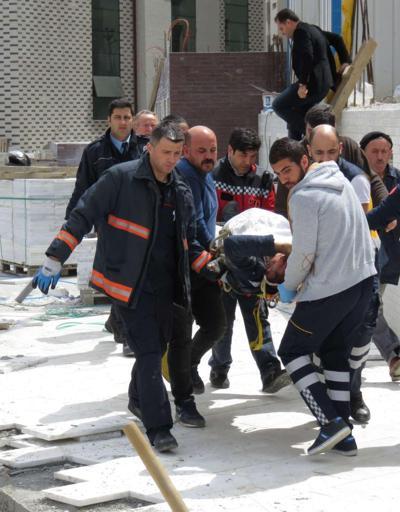 İstanbulda cami inşaatında feci kaza