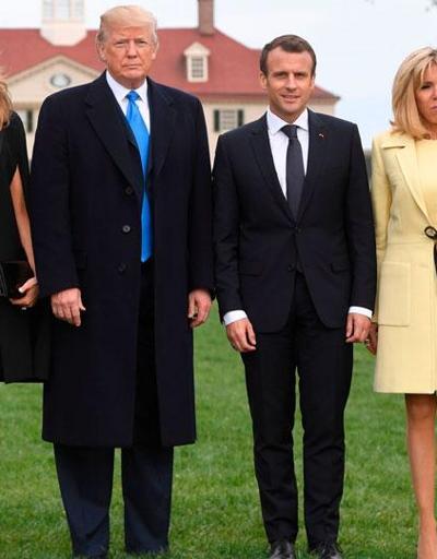 Macron çifti ABD ziyaretinde Trump çiftiyle ağaç dikti