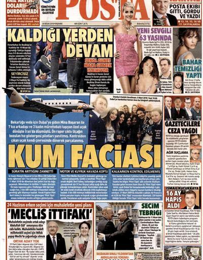 26 Nisan 2018 - Gazetelerin birinci sayfaları