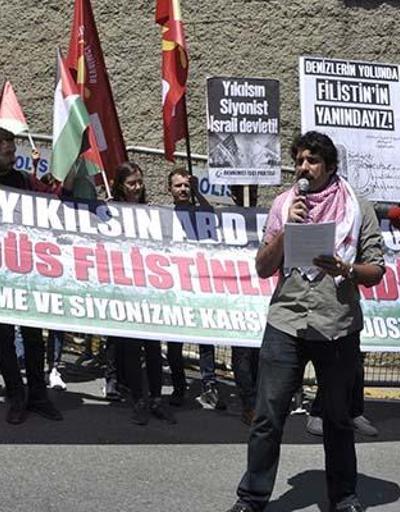 ABDnin İstanbul Başkonsolosluğu önünde Kudüs protestosu