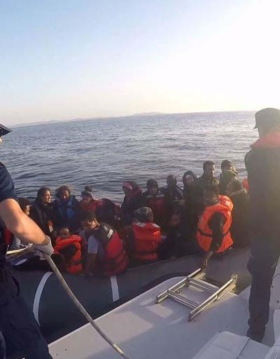 Çeşme açıklarında 47 göçmen yakalandı
