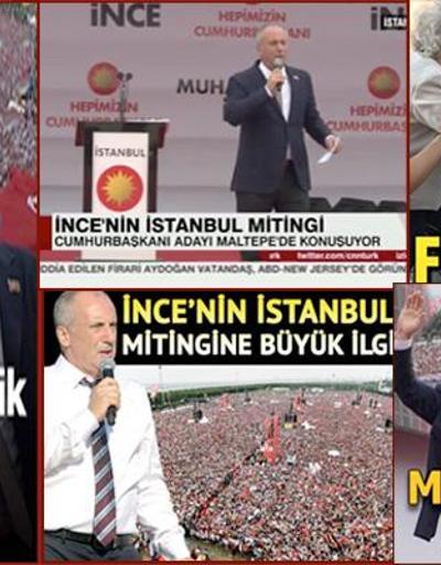 Demirören Medya Grubu Muharrem İnce’nin İstanbul mitingini canlı olarak aktardı