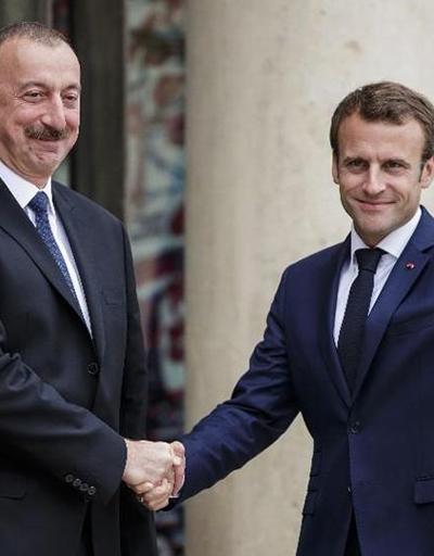 Aliyev Pariste Macronla bir araya geldi