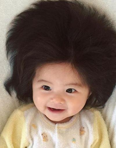 Hızlı uzayan saçlarıyla Instagramı sallayan 6 aylık Japon bebek