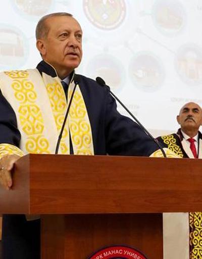 Cumhurbaşkanı Erdoğana Kırgızistanda fahri doktora ünvanı
