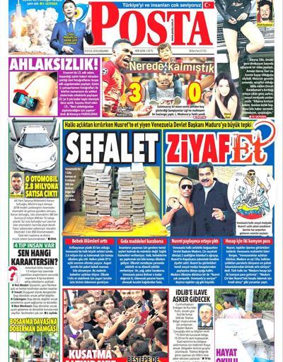 19 Eylül 2018 - Gazetelerin birinci sayfaları