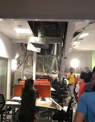 İş yerinin tavanı çöktü: 8 yaralı