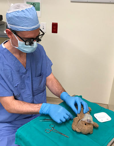 Kanadalı cerrah oyuncak ayıyı ameliyat etti