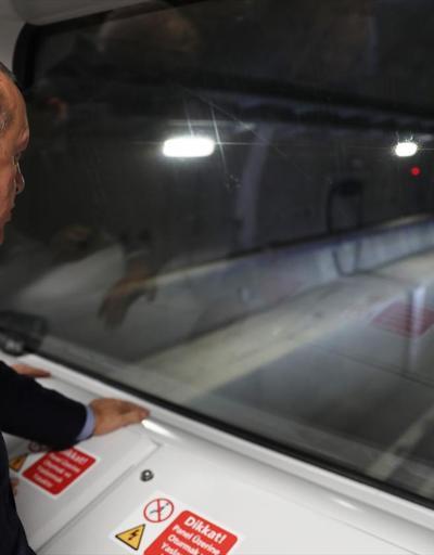 Metronun ilk seferine Erdoğan da katıldı