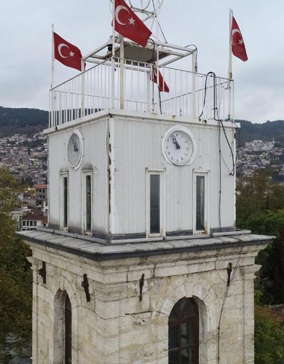 Tarihi saat kulesi PVC ile kaplandı