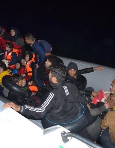 46 göçmen İzmir açıklarında lastik botta yakalandı