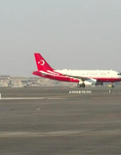 Erdoğanın uçağı yeni havalimanına indi
