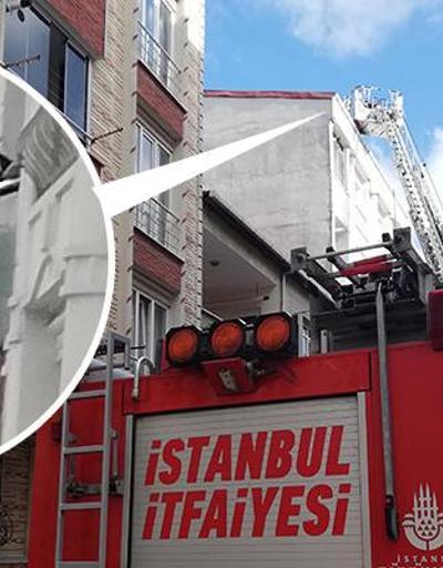 Yanan binadan herkes kaçarken o balkondaki çamaşırları topladı