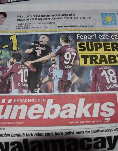 Trabzon yerel basınında Fenerbahçe galibiyeti manşetleri: Bol Sosalu çok tatlı