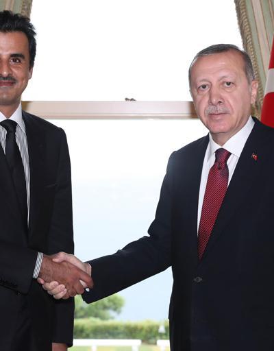 Son dakika: Cumhurbaşkanı Erdoğan, Katar Emiri ile bir araya geldi