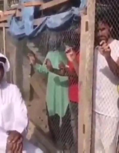 Göçmen işçileri kafese kapattı