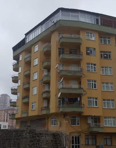 Rizede 8 katlı apartman boşaltıldı