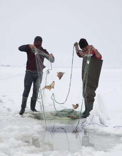 Bitliste donan gölde balık avı