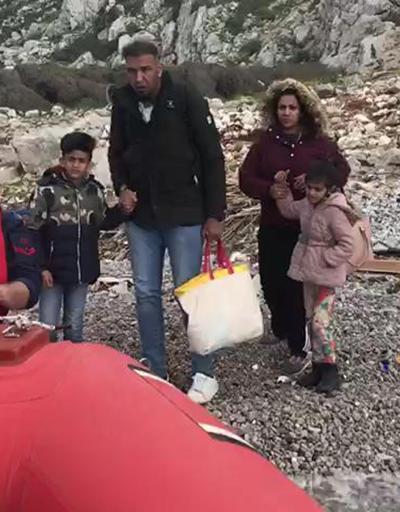 Kıyıda mahsur kalan 4 göçmen kurtarıldı