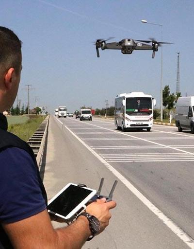 İstanbulda dronelu bayram trafiği denetimi